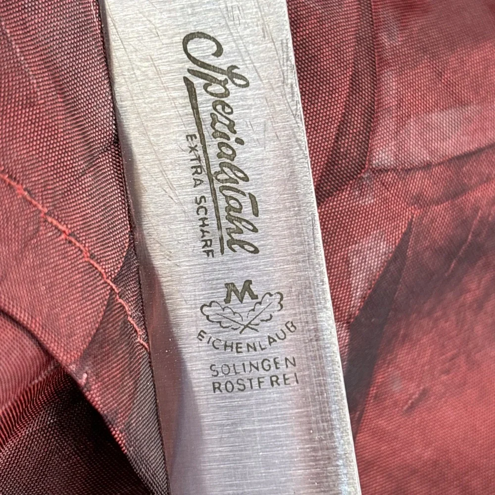 Eichenlaub Spezialstahl Hand Forged Carving Slicing Knife 17in Solingen Germany